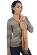 Cashmere & Silk ladies shawls platine ochred camel 201 cm x 71 cm